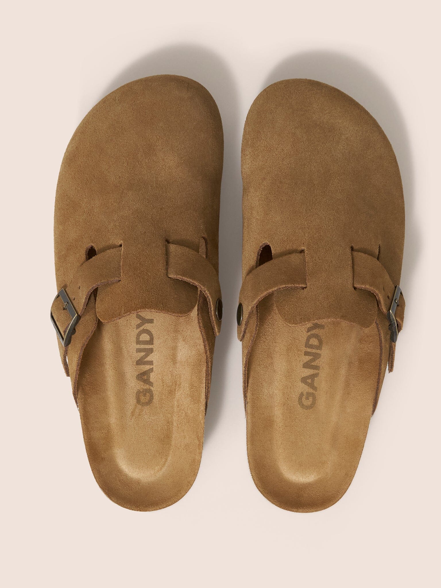 Tan Terrassa Unisex Suede Clog Footbed Footwear- Gandys