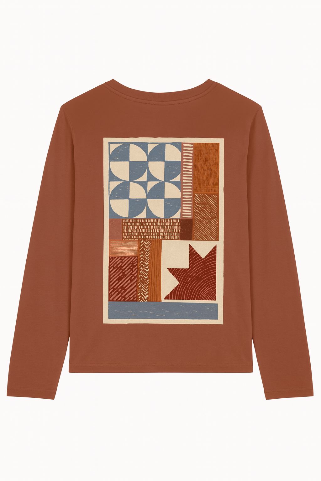 Tapestry Long Sleeve T-Shirt in Clay T-Shirts- Gandys