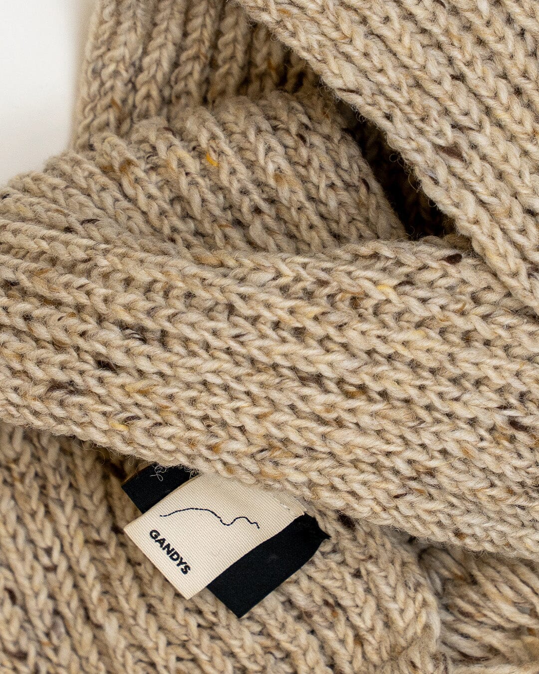 Tay Wool Scarf in Natural Slub Accessories- Gandys