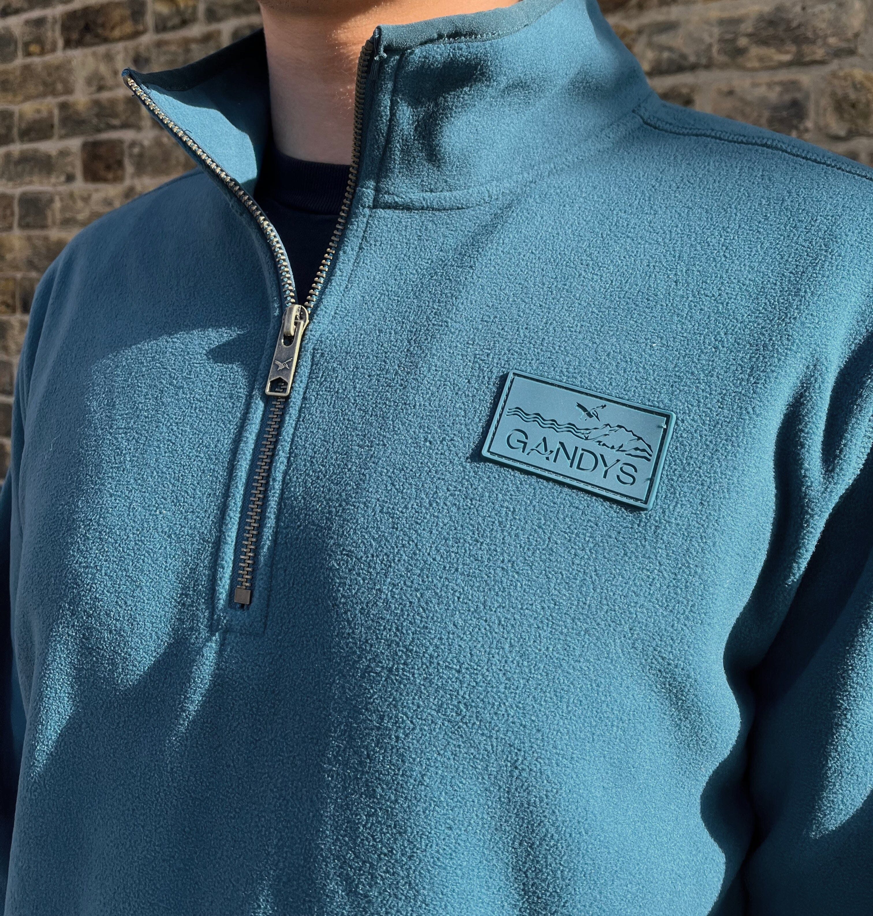Teal Nevis 1/4 Zip Lightweight Fleece Layering- Gandys