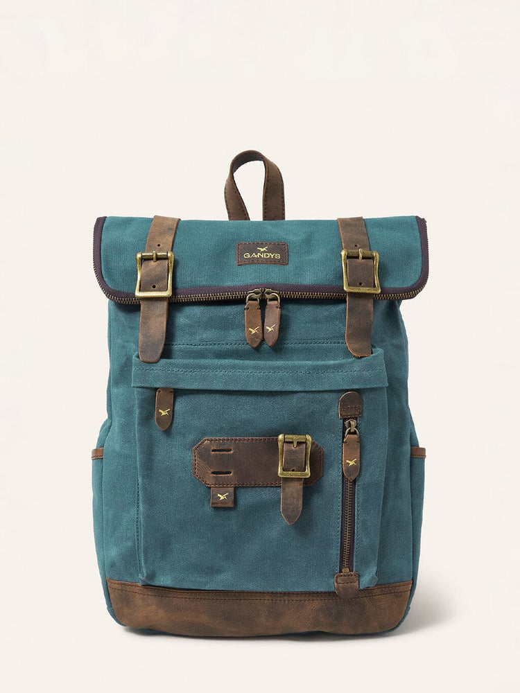 Teal Waxed Authentic Bali Backpack | Backpacks & Rucksacks | Gandys