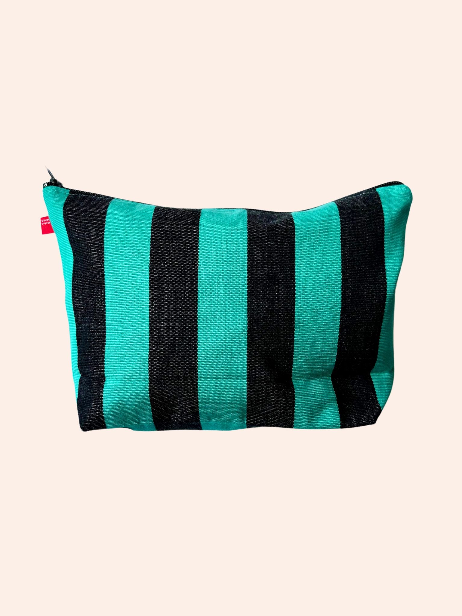 Turquoise Stripe Medium Guatemala Toiletry Bag Accessories- Gandys
