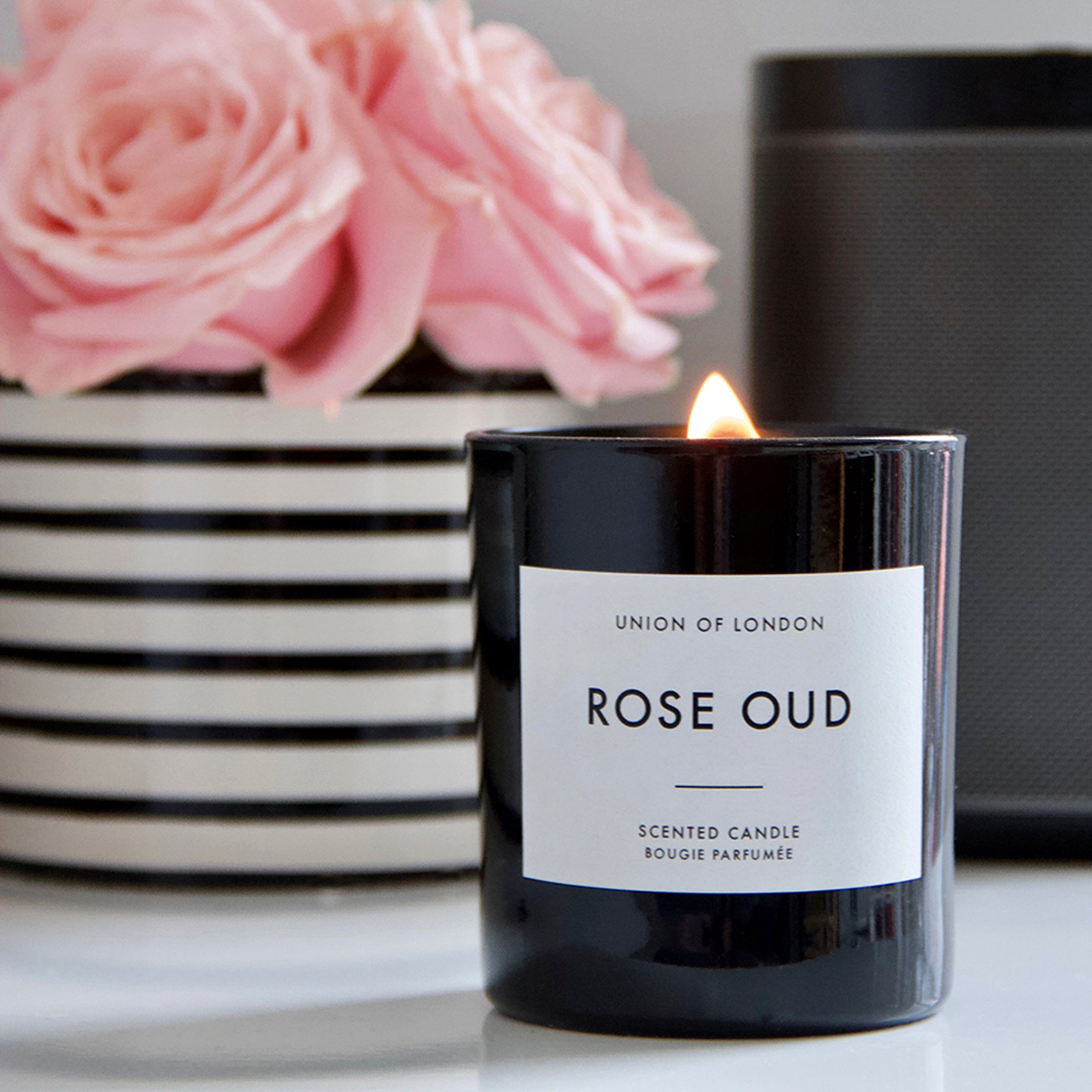 Union of London Candle - Rose Oud - Black Accessories- Gandys