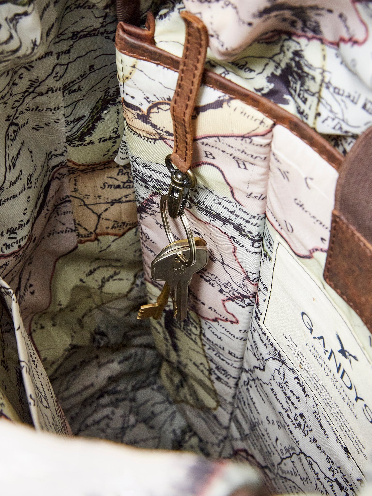 Waxed Cotton Roll Top Clip Backpack in Orange Bags- Gandys