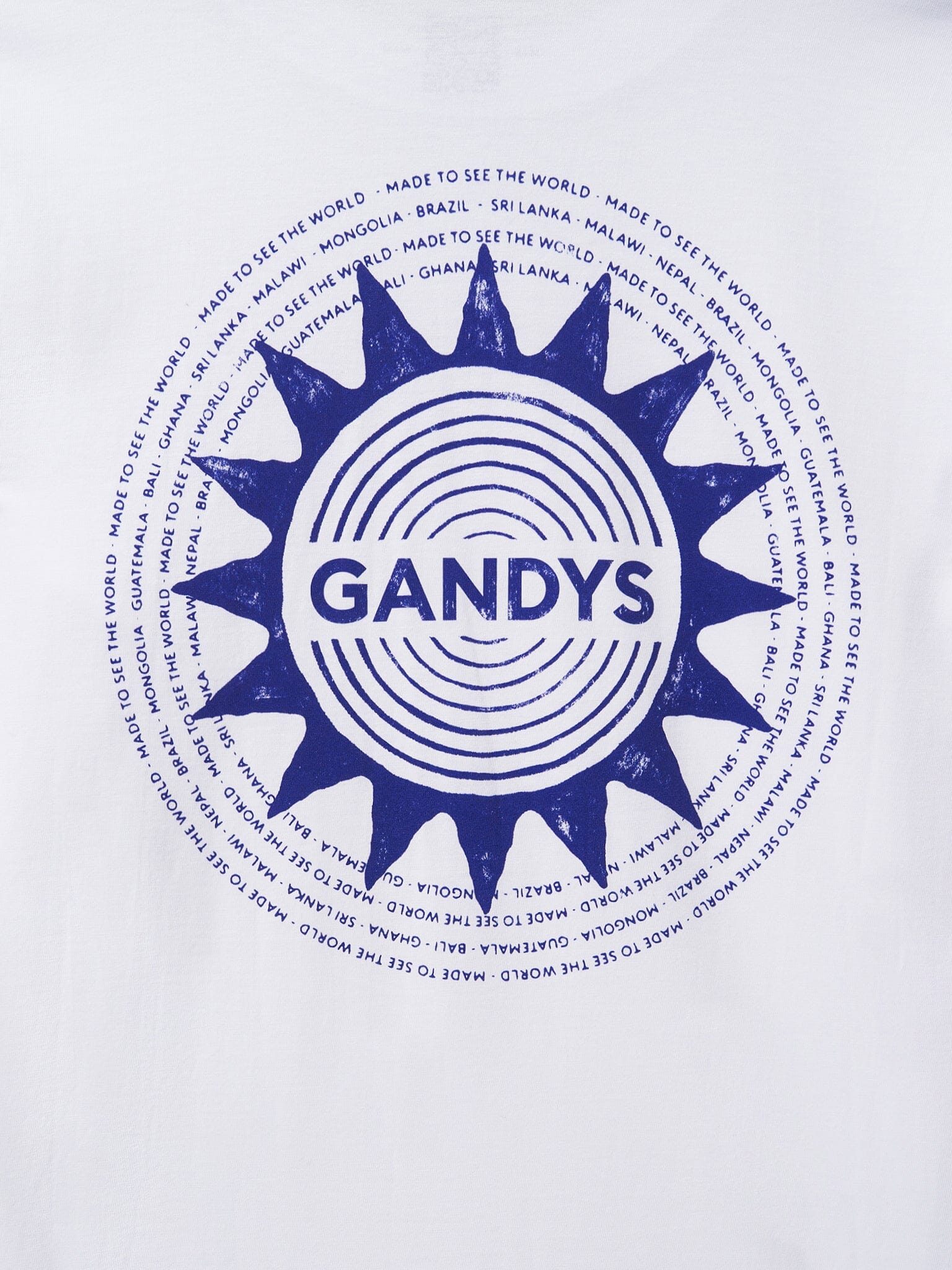 White Gandys Foundation Long Sleeve Campus T-Shirt T-Shirts- Gandys