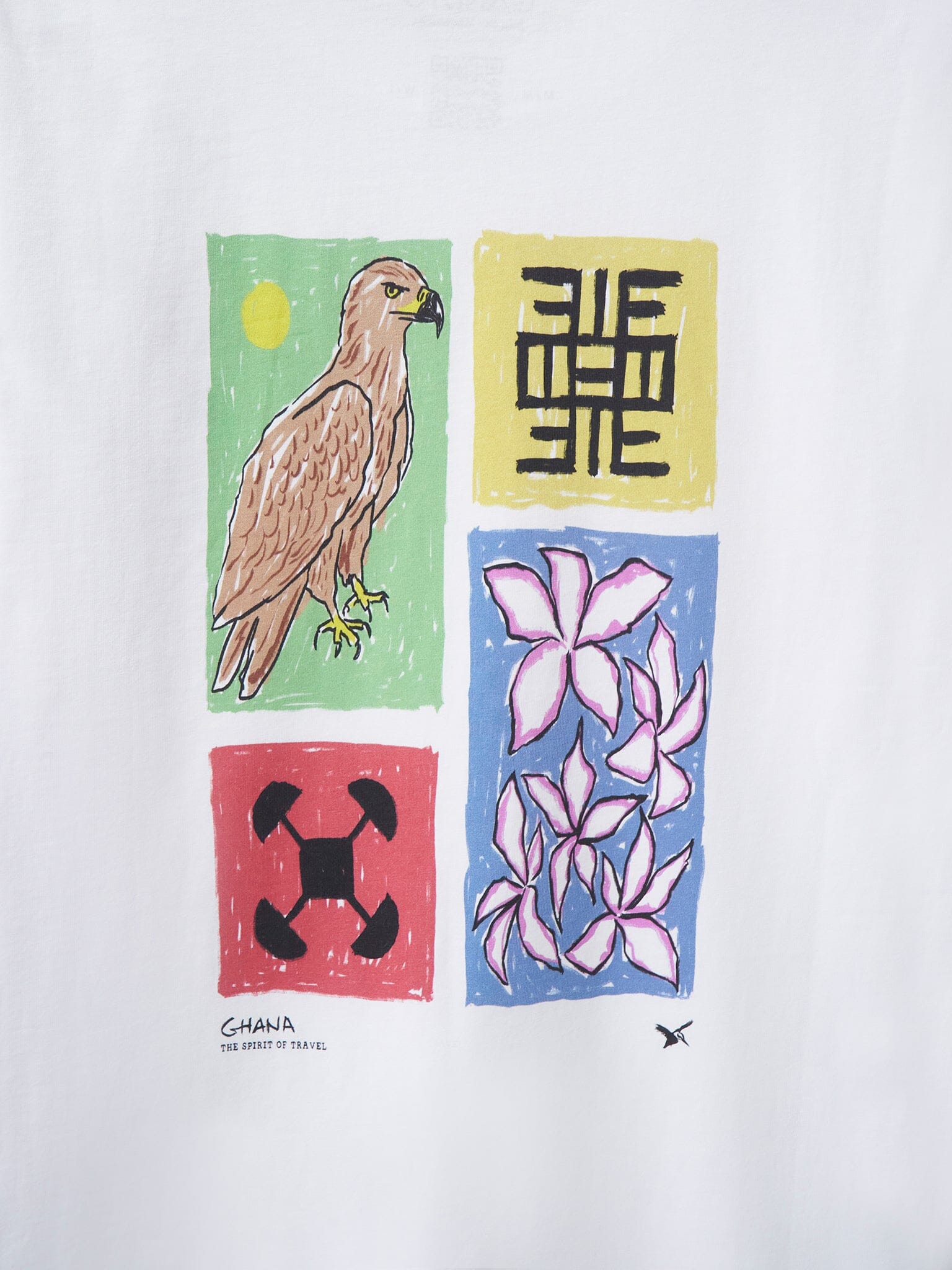 White Ghana Back Print Campus Tee T-Shirts- Gandys