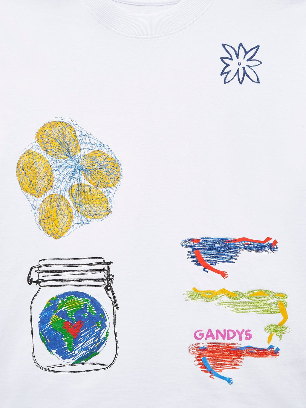 White Lisbon Sketch T-Shirt T-Shirts- Gandys