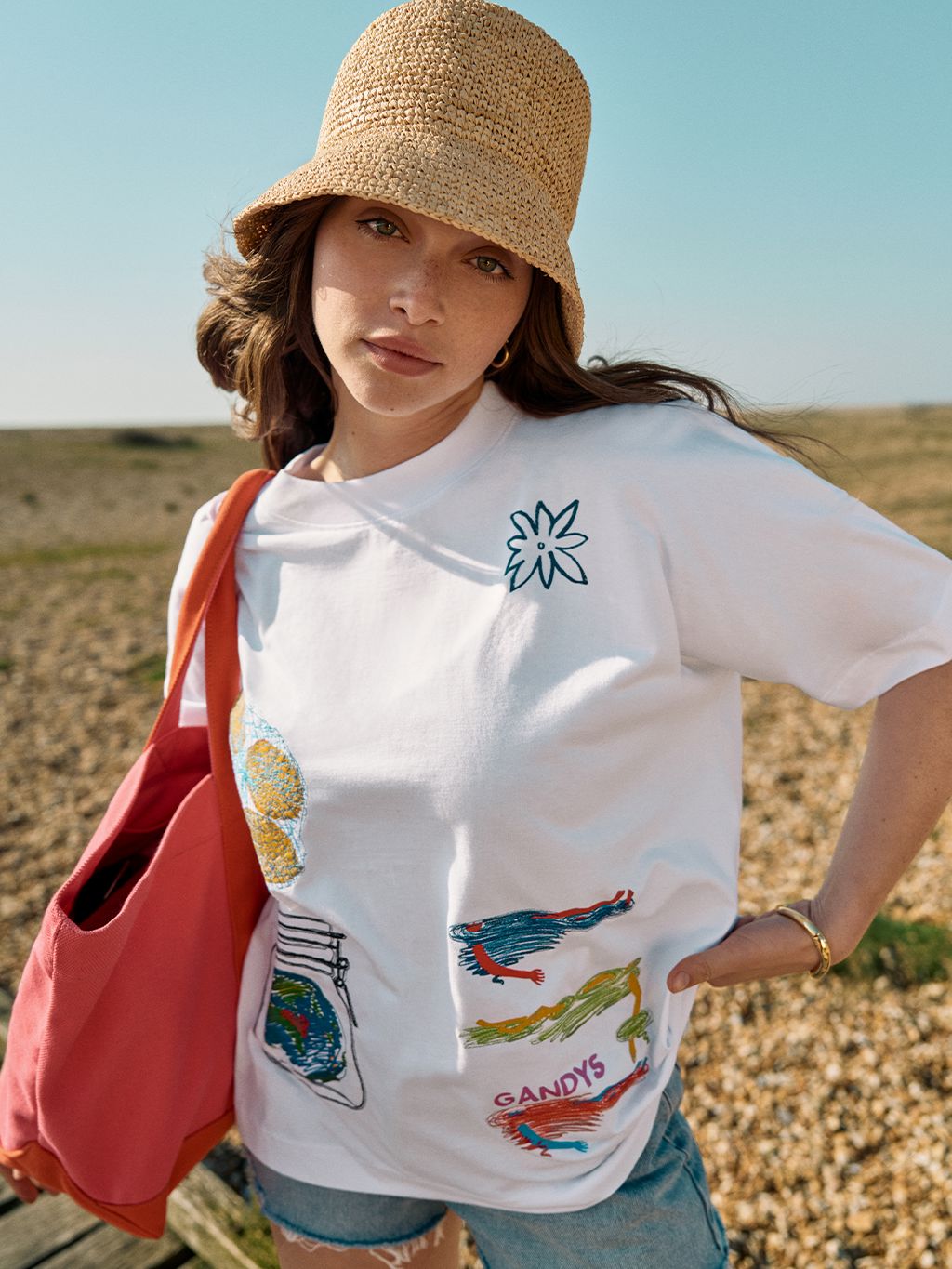 White Lisbon Sketch T-Shirt T-Shirts- Gandys