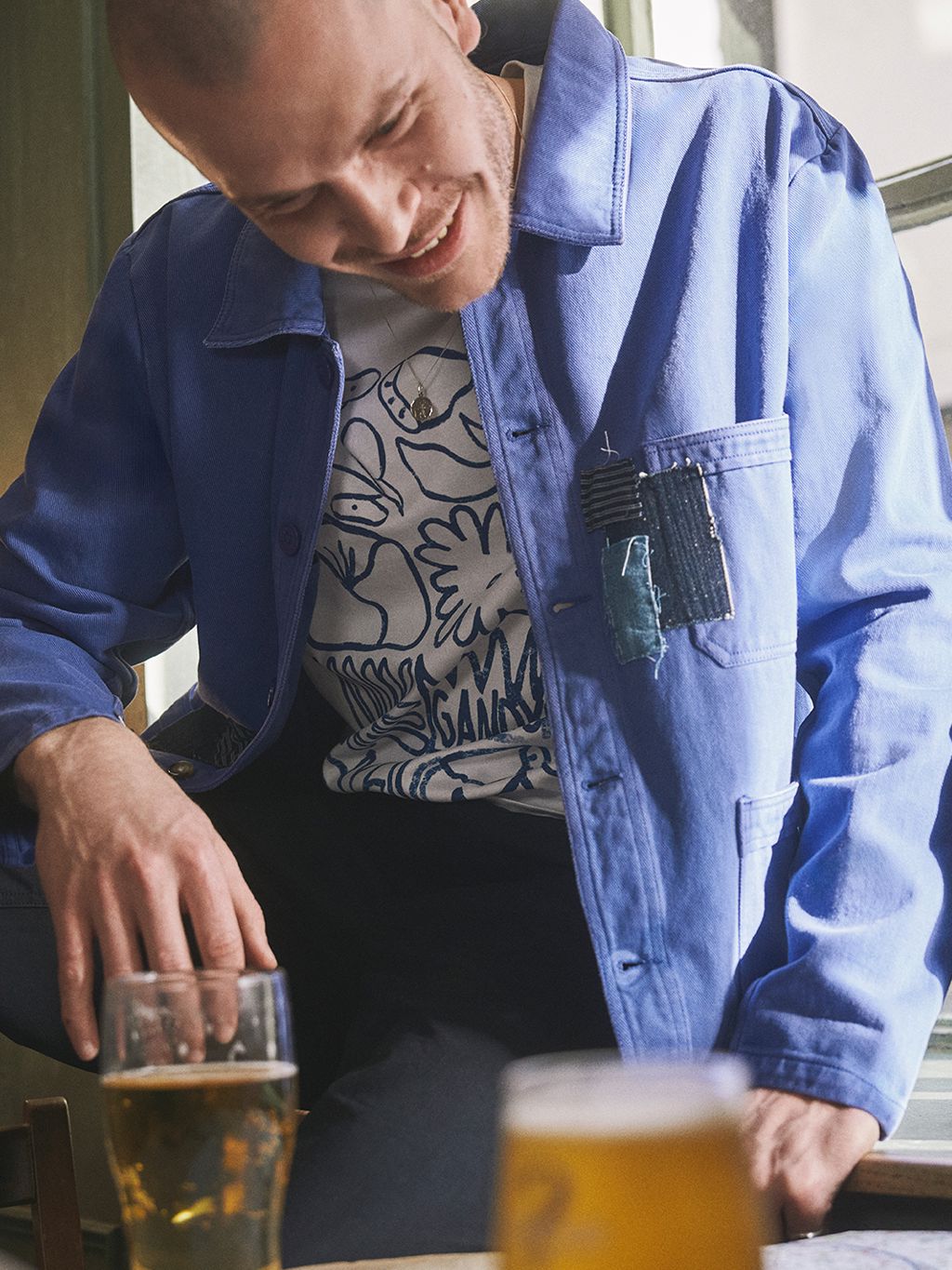 White Urban Bloom Graphic T-Shirt T-Shirts- Gandys