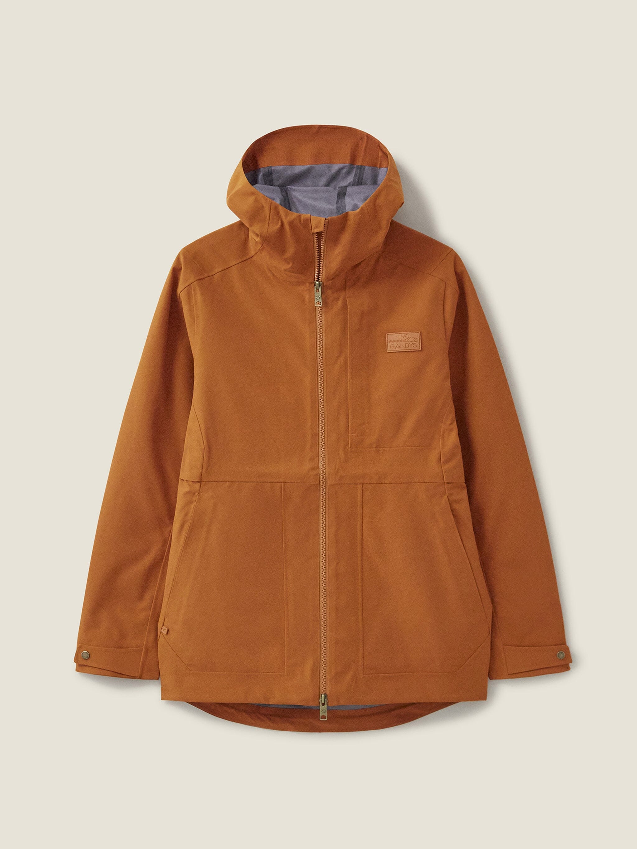 Women's Burnt Orange Bergen Waterproof Jacket Outerwear- Gandys