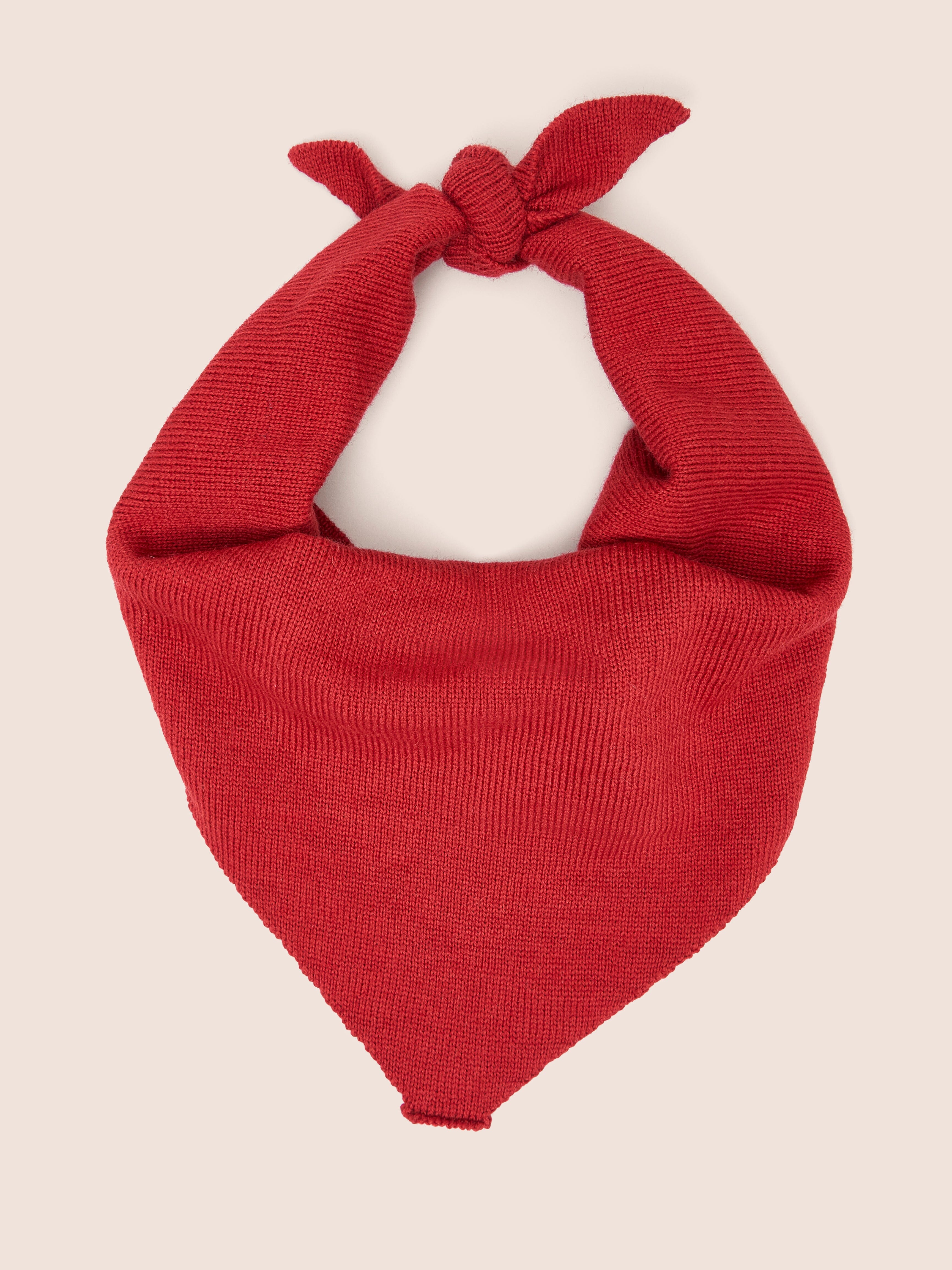 Wool Made in England Triangle Scarf in Red - Gandys