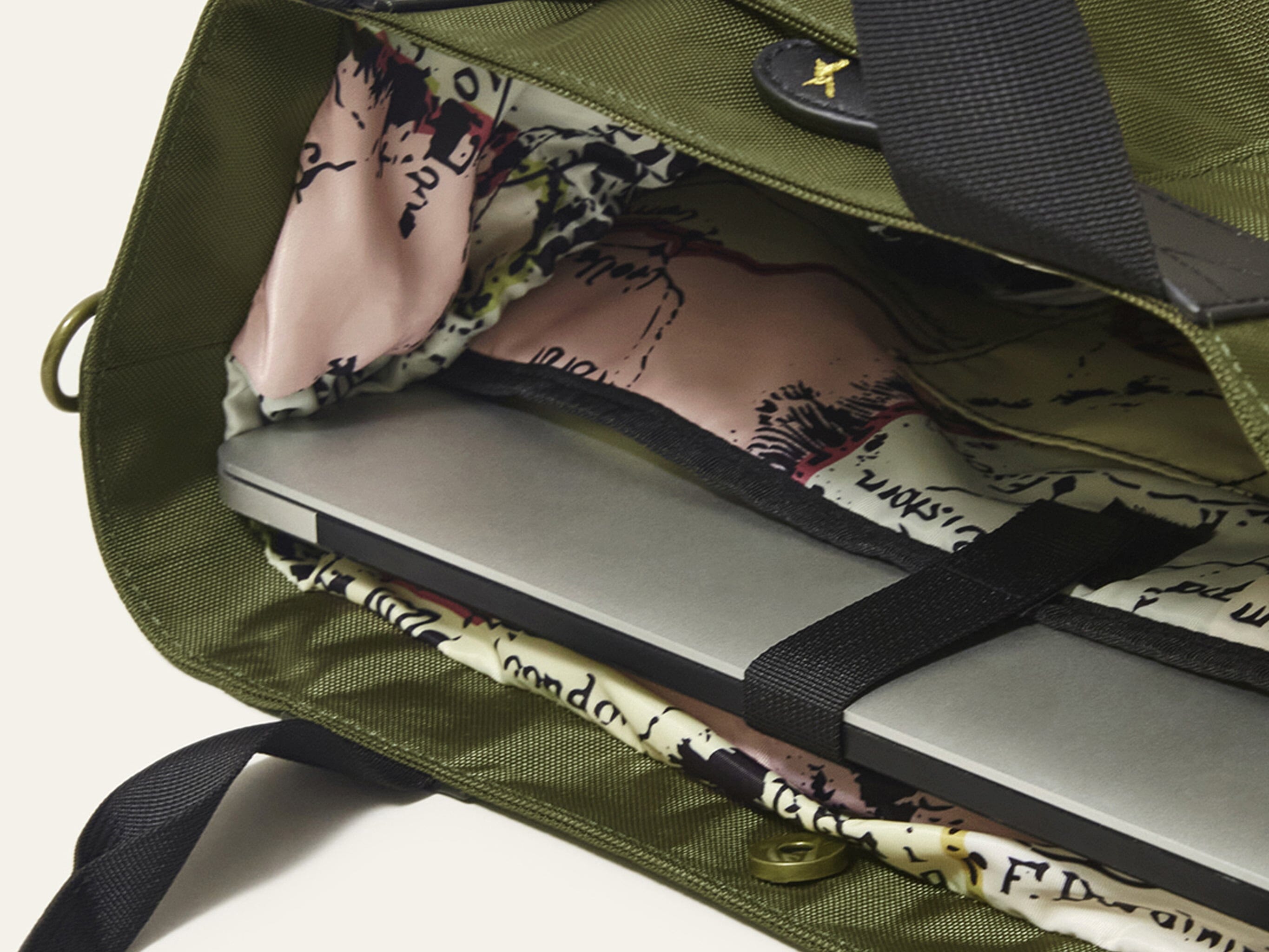 Khaki Recycled Berlin Tote Bags- Gandys